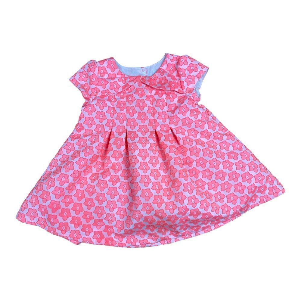 The Children's Place Baby Girl Pink Floral Dress Size 12-18 Months Lined Tulle